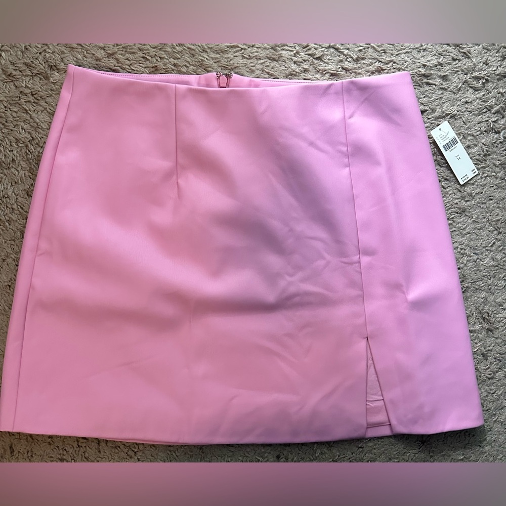 Maeve Pink women’s faux leather miniskirt